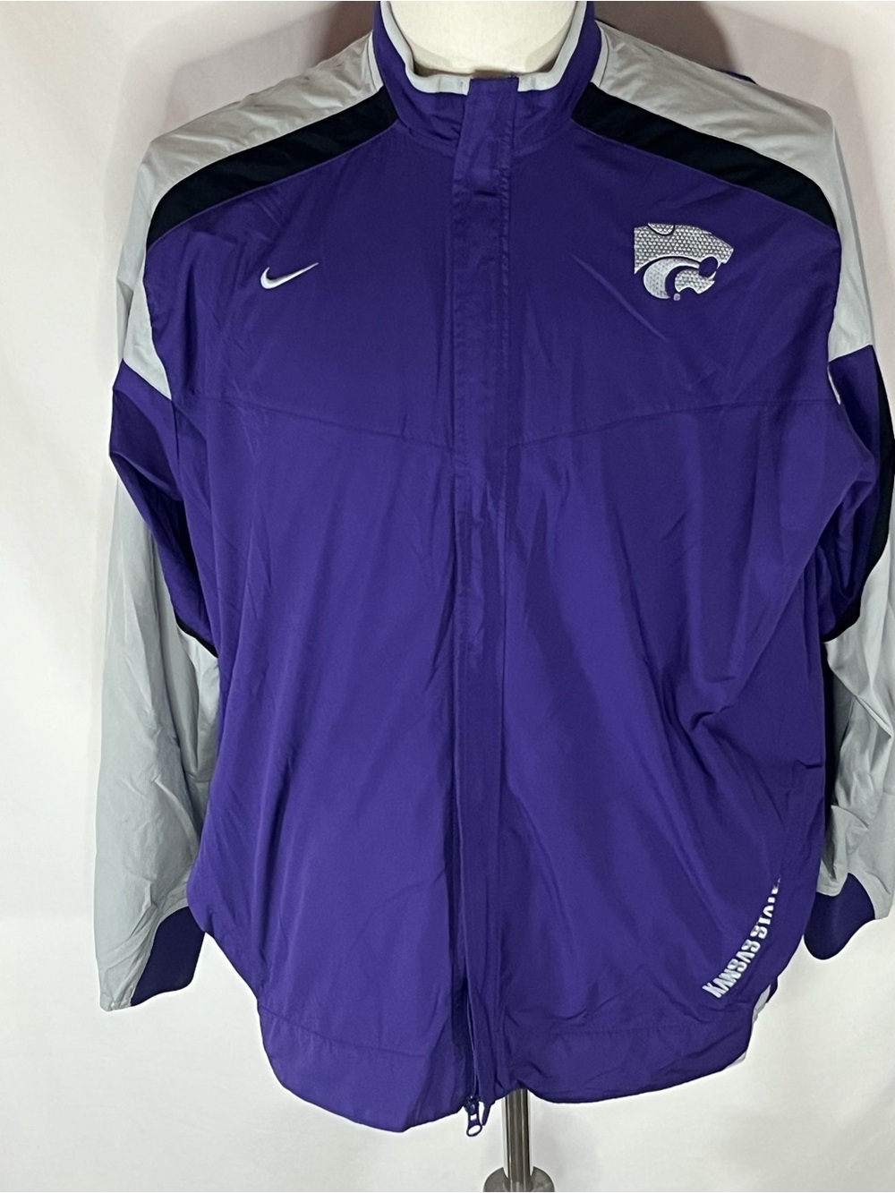 Nike Team Fit Storm Kansas State Wildcats Men’s Vintage Full Zip Jacket M